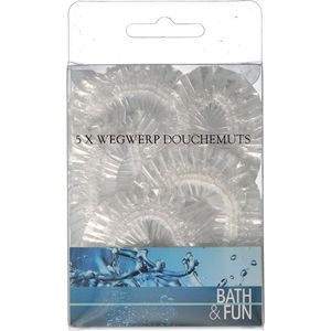 Bath & Fun Douchemuts Wegwerp 5 Stuks Transparant