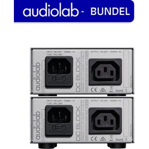 Audiolab DC-Block Set van 2 - Verbeterde Audioprestaties - Schone Stroom - Zilver