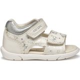 Geox B Zapito Girl, meisjes 0-24, Wit Zilver, 19 EU