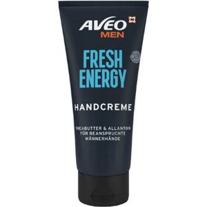 Aveo MEN Fresh Energy Handcrème | 1x 100 ml | Verzorgende Handcrème voor mannen - Met sheabutter & allantoïne - Voor ruwe en droge handen