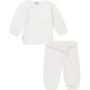 Noppies - Kledingset - 2delig - Trui Pino - Broek Grover - Wit - Rib breisel - Maat 62