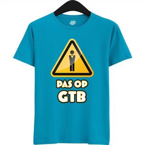 Pas Op GTB | Vrijgezellenfeest Cadeau Man - Groom To Be Bachelor Party - Grappig Bruiloft En Bruidegom Shirt - T-Shirt - Unisex - Aqua - Maat S