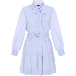 DreiMaster - Classic Look - Jurk - A-lijn - Met Lange Mouwen - Dobby Dots-patroon