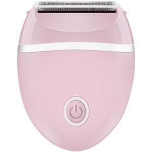 Elektrisch scheerapparaat voor vrouwen: compact, snoerloos nat en droog scheerapparaat, glad lichaam, dubbele trimmer - bikinilijn, snel en gemakkelijk mee te nemen. (Roze)