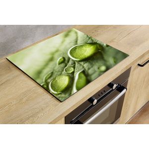 Inductiebeschermer - Close Up Druppels - 90x55 cm - Inductiebeschermer - Inductie Afdekplaat Kookplaat - Inductie Mat - Anti-Slip - Keuken Decoratie - Keuken Accessoires