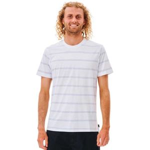 Rip Curl Plain Stripe T-shirt Met Korte Mouwen Wit S Man