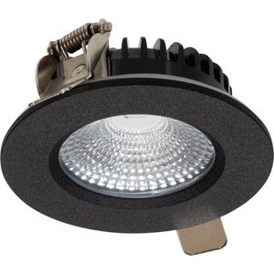 Ledmatters - Inbouwspot Zwart - Dimbaar - 5 watt - 450 Lumen - 2700 Kelvin - Warm wit licht - IP65 Badkamerverlichting