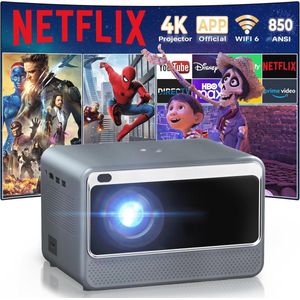 Slimme Wifi Bluetooth Projector met 4K Ondersteuning voor Buiten