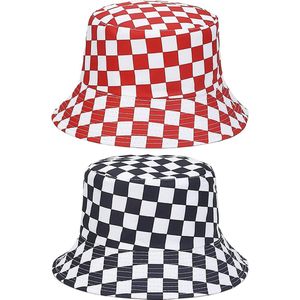 Content in HTML - Heren Emmerhoed Zwart Wit Schots Strand Zonnehoed S/M .
