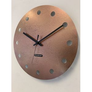 MOSACLOCK - COPPER LABEL - Wandklok - Koper - Modern Industrieel Design