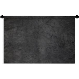 Wandkleed - Wanddoek - Beton - Robuust - Vintage - Rustiek - Grijs - Zwart - 90x60 cm - Wandtapijt