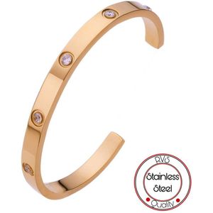 Soraro Zirkonia Armband | Klemarmband | Rose | Armband Vrouwen | Armband Dames | Cadeau voor Vrouw | Vrouwen Cadeautjes | Vaderdag | Vaderdag Cadeau