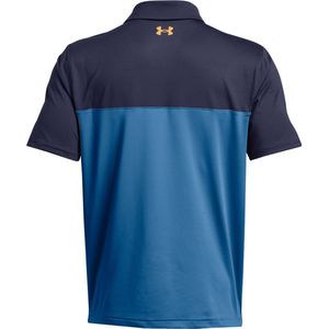 Under Armour T2G Color Block Polo-Photon Blue/Navy/Nova Orange