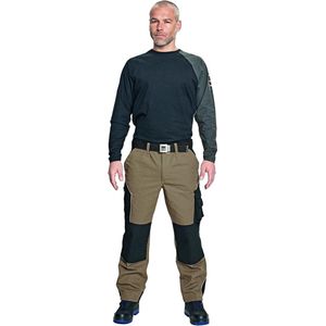 Werkbroek Assent Erding 3112 khaki/zwart maat 58