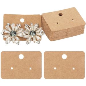 100 stuks oorbel display kaarten - 72 x 32 cm (bruin)