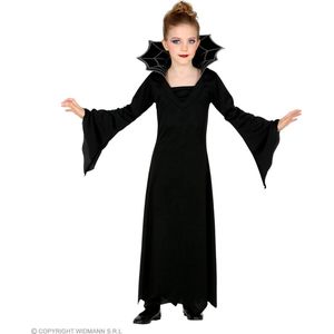 Widmann - Vampier & Dracula Kostuum - Draculala Van Kasteel Lalastijn - Meisje - Zwart - Maat 158 - Halloween - Verkleedkleding