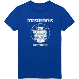 Beastie Boys Heren Tshirt -XL- Intergalactic Blauw