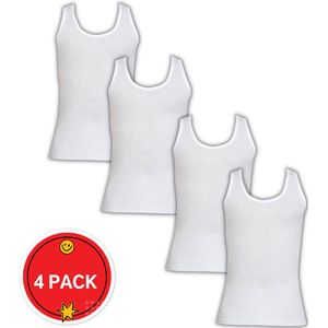 SPRUCE UP - Onderhemden - Hemd heren - Onderhemd heren - %100 katoen - Maat XL - Wit - 4 pack