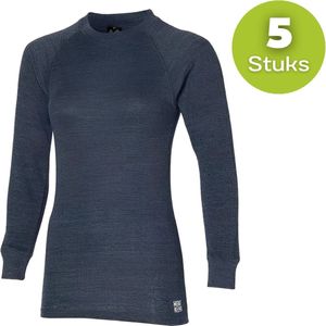 Thermoshirt - Dames - Antraciet - S- Set van 5