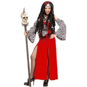 WIDMANN - Rood voodoo priesteres kostuum voor vrouwen - M - Volwassenen kostuums