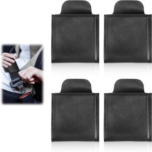 Inovra - 4-delige set Auto Seat Belt Adjuster - Schouder en nekbescherming - Hittebestendig - Comfortabel - zwart . - Autogordel