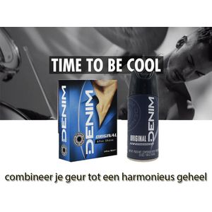 Denim Original – Aftershave & Deodorant Spray – Set in Transparant Tasje