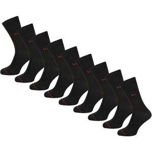 Undiemeister Sokken Heren - 9-pack - Volcano Ash (Zwart) - Lange Sokken Handgemaakt - Zijdezacht - Mellowood Tencel - Extra Stevig - Sokken - Maat 47-49