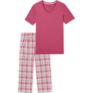 Schiesser Schlafanzug 3/4 Arm Dames Pyjamaset - pink - Maat 4XL