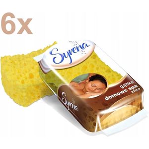 Syrena - Massage Badspons - Mix kleur - 6 Stuks - Voordeelverpakking