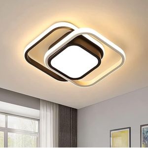 Led-plafondlamp, 32 W, moderne plafondlamp voor badkamer, slaapkamer, hal, 3000 K (warm licht)