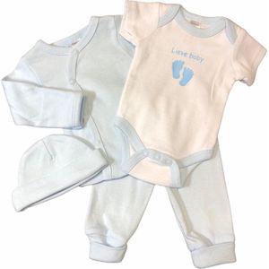 Soft Touch Babykleding Set Lieve Baby Blauw 4-delig Mt 50/56