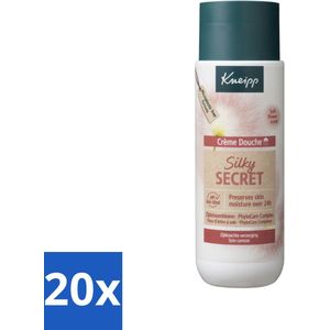 20 x Kneipp - Douchecrème - Silky Secret - 200 ml - Douchecrème - Zijdezacht - Huidverzorging - Melkproteïnen - Zijdeboombloem