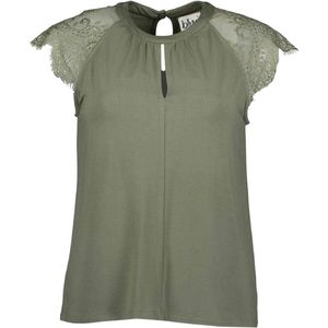 Blue Seven dames shirt 105659 legergroen KM - 36