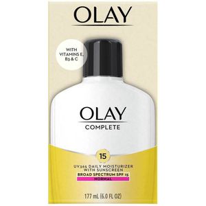 Olay Complete Lotion Moisturizer - Ook voor de Gevoelige huid - Daily Moisturizer - Gezicht Zonnebrand crème - SPF 15 - Vitamine E - Vitamine C - Vitamine B3
