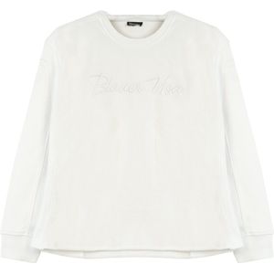 Blauer - 25SBLDF03201 - Sweater - Wit - Casual - Katoen