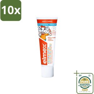 10 x Elmex Gel-Tandpasta Peuter (0-5 Jaar) 75 ml - Grootverpakking - Peuter Tandpasta - Anti Cariës - Melktanden - Tandpasta Voor Peuters - Aminfluoride