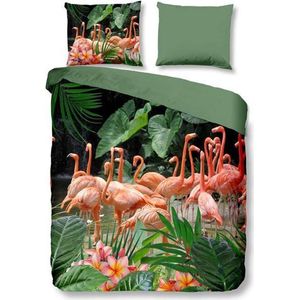 Snoozing Flamingo - Dekbedovertrek - Lits-jumeaux - 240x200/220 cm + 2 kussenslopen 60x70 cm - Multi kleur