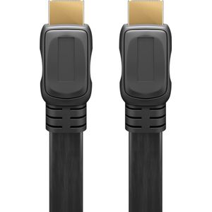 Powteq Platte HDMI Kabel - HDMI 2.0 - 2 Meter - Zwart