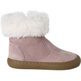 Gevoerde en geritste leren boots voor babymeisjes oudroze