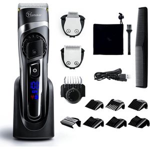 Hatteker Tondeuse 3-in-1 – Professionele Haarknipper, Baardtrimmer en Precisietrimmer – LED Display