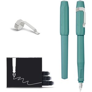 Kaweco - Vulpen met Clip - Perkeo Breezy Teal - Groen - Fine - Doosje vullingen