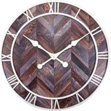 Wandklok Nextime Roman Vintage dia 58cm hout Donker bruin NE-3245BR