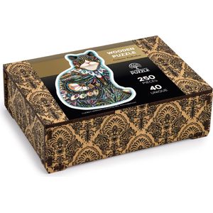Wooden City Puzzel: THE JEWELED CAT 250/40, in hout, 8+