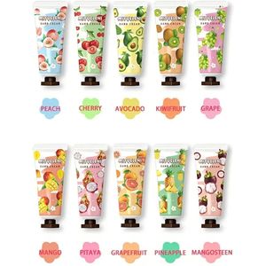 10-delige Handcrème Giftset – Fruitige & Bloemige Geuren voor Zachte Handen