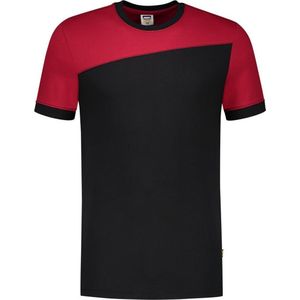 Tricorp T-shirt Bicolor Naden 102006 Zwart / Rood - Maat 4XL