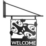 Disney - Chip & Dale - Deurbord - Zwart - Metaal - 40x4x35 cm