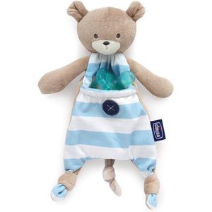 Chicco Fopspeenhouder Junior 12,5 Cm Pluche Blauw/wit