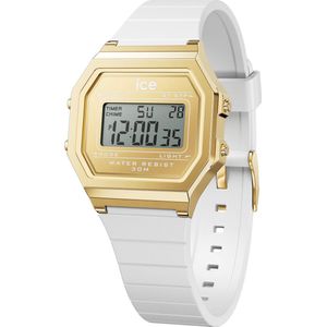 Ice Watch ICE digit retro - White gold 022049 Horloge - Siliconen - Wit - Ø 33 mm