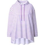 Angel of Style Angel of Style - Dames - Hoodie A-lijn strepen capuchon - Sneeuwwit - Maat 42+