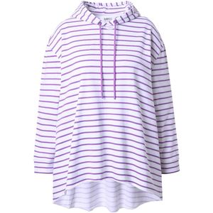 Angel of Style - Dames - Hoodie A-lijn strepen capuchon - Sneeuwwit - Maat 42+